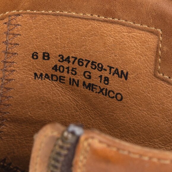 Frye Addie Tan Leather Inside Zip Booties Women's 6 B - Picture 14 of 15